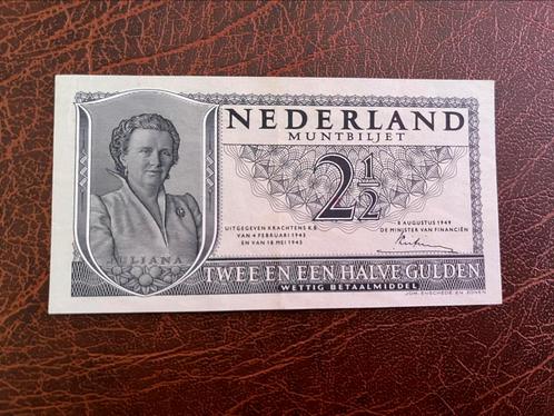 Schitterende 2,5 gulden 1949, Postzegels en Munten, Bankbiljetten | Nederland, Los biljet, 2½ gulden, Ophalen of Verzenden