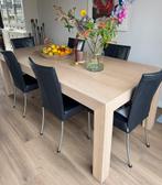 Bert Plantagie eetkamer stoelen (leer) 6 stuks antraciet, Huis en Inrichting, Stoelen, Zwart, Leer, Ophalen of Verzenden, Zo goed als nieuw