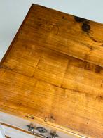 Engelse ladekast vruchtenhout 19e eeuw, Ophalen, Eikenhout, 50 tot 100 cm, Zo goed als nieuw