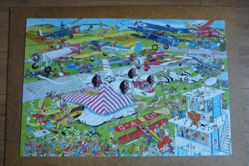 Jumbo Jan van Haasteren '' DE VLIEGSHOW '' 1500 st., Hobby en Vrije tijd, Denksport en Puzzels, Gebruikt, Legpuzzel, 500 t/m 1500 stukjes