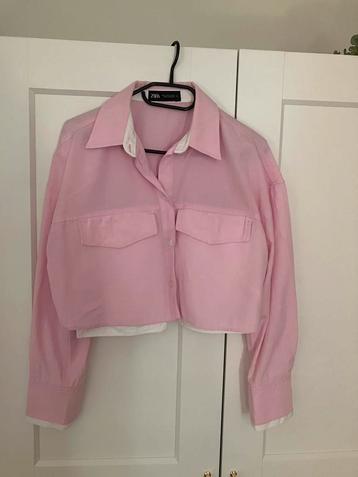 Roze blouse ZARA kort model maat S beschikbaar voor biedingen