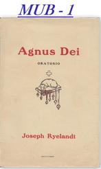 MUB1  bladmuziek  voor piano Agnus Dei, Muziek en Instrumenten, Bladmuziek, Gebruikt, Klassiek, Ophalen of Verzenden, Artiest of Componist