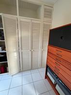 Houten Louvre deuren vaste lamellen 8x + losse scharnieren, Ophalen, Gebruikt, Minder dan 80 cm, Binnendeur