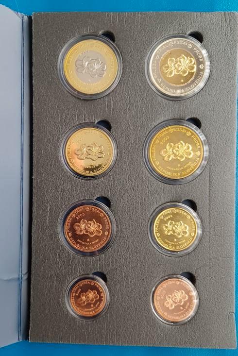 Slovenië Probeset 2003 EURO SET 1 CENT - 2 EURO UNC, Postzegels en Munten, Penningen en Medailles, Overige materialen, Buitenland