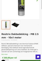 Resitrix Dakbedekking - MB 2.5 mm - ca 8x1 meter, Ophalen, Overige materialen, Zwart, Zo goed als nieuw