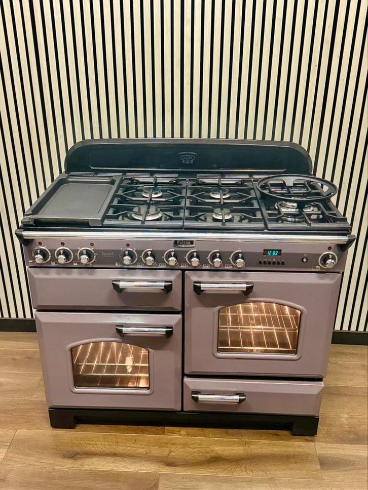 Luxe Falcon De Luxe 5 pits + keramisch 3 ovens 110 cm, Witgoed en Apparatuur, Fornuizen, Zo goed als nieuw, Vrijstaand, Gas, 5 kookzones of meer