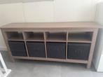 Ikea Hemnes kast grijsbruin met opbergdozen dressoir tv kast, Ophalen, Met plank(en), Gebruikt, 100 tot 150 cm