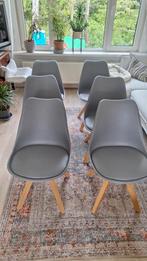 6 eetkamer stoelen €35, Ophalen, Zo goed als nieuw, Grijs, Vijf, Zes of meer stoelen