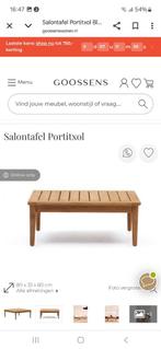 Nieuwe Kave Home teak houten salontafel portixsol 80 cm / 80, Ophalen of Verzenden, Nieuw, Rechthoekig, Hout