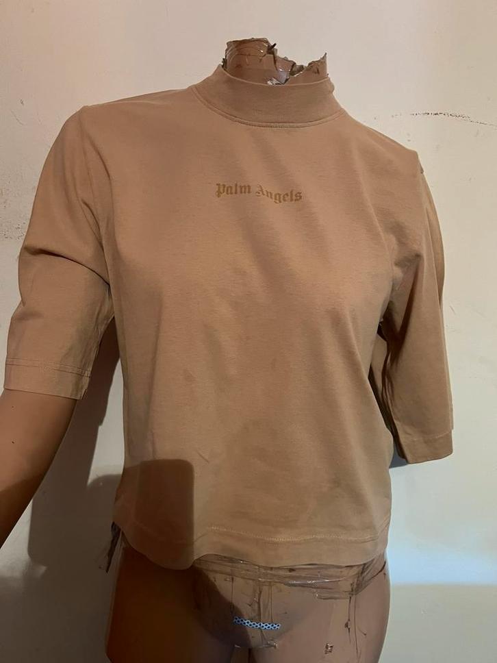 PALM ANGELS shirt maat m origineel ZGAN, Kleding | Dames, T-shirts, Zo goed als nieuw, Maat 38/40 (M), Bruin, Korte mouw, Ophalen of Verzenden