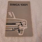 Simca 1301 instructieboekje, Auto diversen, Handleidingen en Instructieboekjes, Ophalen of Verzenden