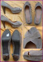 BILLI BI suede lichtbruine peeptoe pumps maat 41 nieuw, Pumps, Bruin, Nieuw, Ophalen of Verzenden