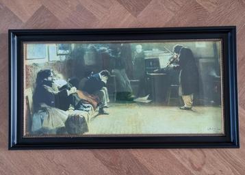 Antieke ingelijste prent Lionello Balestrieri 1900 Beethoven beschikbaar voor biedingen