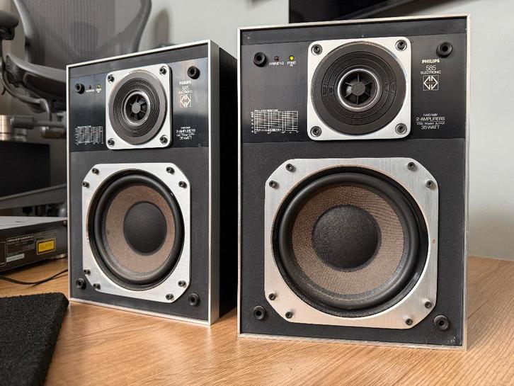 Philips 22AH585 Motional Feedback Luidsprekers, Audio, Tv en Foto, Luidsprekers, Gebruikt, Front, Rear of Stereo speakers, Minder dan 60 watt