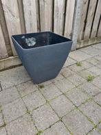 Plantenbak grijs, Tuin en Terras, Bloembakken en Plantenbakken, Ophalen, Zo goed als nieuw, Rond, Kunststof