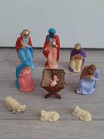 Kunststof kerstgroep / beeldjes kerststal, Ophalen, Gebruikt