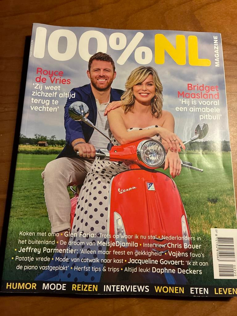 100%NL Magazine met Royce de Vries & Bridget Maasland, Ophalen of Verzenden, Zo goed als nieuw, Glossy