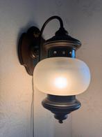 Mooie Wandlamp met Glazen Kap, Ophalen of Verzenden, Zo goed als nieuw, Glas