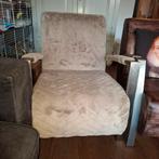 Comfortabele fauteuil met zachte bekleding, Ophalen, Gebruikt, 75 tot 100 cm, Metaal