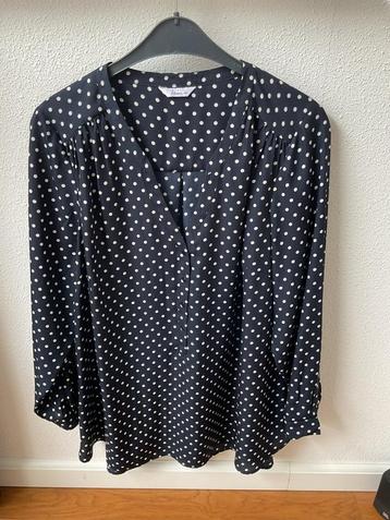 Donkerblauw/wit polkadot tuniek, Miss Etam, maat 48,  Nieuw beschikbaar voor biedingen