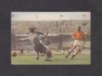 Voetbalplaatje Nederland Oranje - Frankrijk 1949. beschikbaar voor biedingen