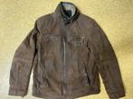 Bruine lederen heren jas van Angelo Litrico - maat M, Bruin, Maat 48/50 (M), Angelo Litrico, Ophalen of Verzenden