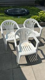 Tuinstoelen wit, Ophalen, Gebruikt, Kunststof