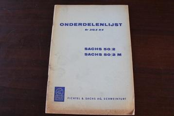 SACHS 50/2 , 50 2 M 1962 ? onderdelen lijst beschikbaar voor biedingen