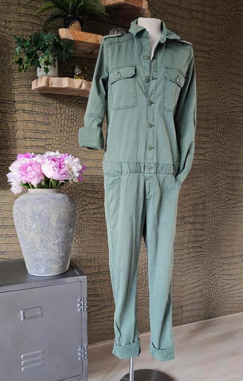America Today jumpsuit L 36/38 katoen met stretch, Kleding | Dames, Jumpsuits, Zo goed als nieuw, Maat 38/40 (M), Groen, Ophalen of Verzenden