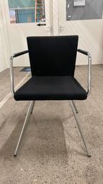 Eetkamer  bureaustoel. Zwart/stof   Frame R. V. S., Ophalen of Verzenden, Zo goed als nieuw, Zwart