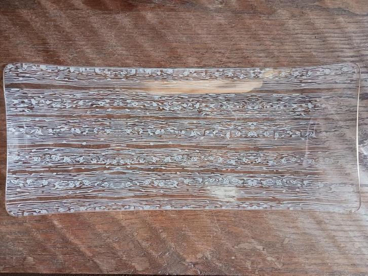 2 st glazen schalen met print, Antiek en Kunst, Antiek | Glas en Kristal, Ophalen