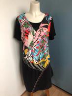 Pause café travelstof jurkje kleurrijk 44, Overige kleuren, Maat 42/44 (L), Ophalen of Verzenden, Zo goed als nieuw