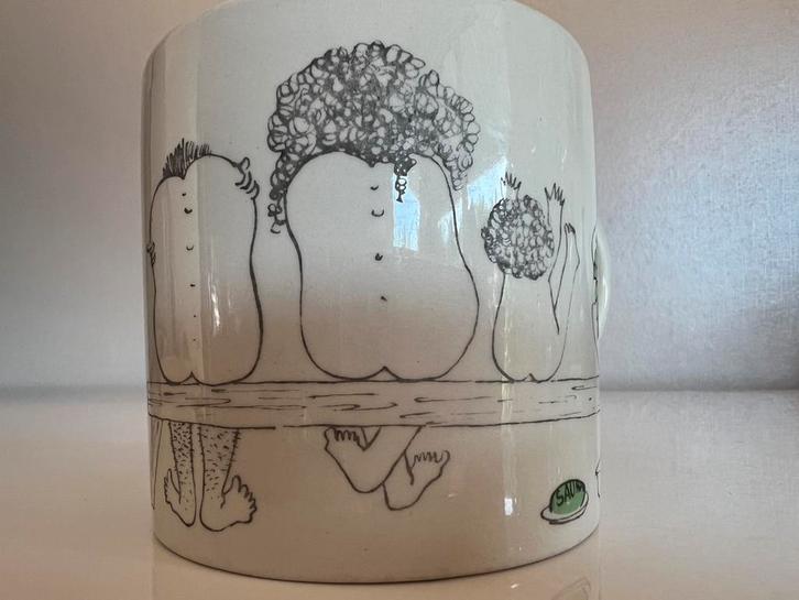 Vintage Arabia Finland Sauna Löyly Beker Mok Grönqvist 0,4L, Antiek en Kunst, Antiek | Servies los, Ophalen of Verzenden