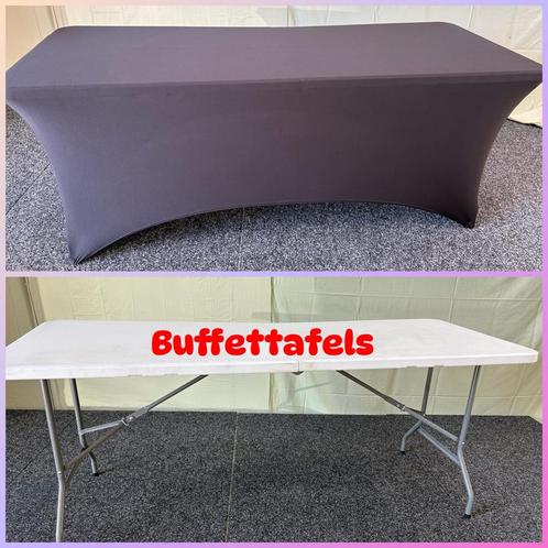 Buffettafels / terrastafels/ beerpongtafel te huur, Hobby en Vrije tijd, Feestartikelen | Verhuur, Zo goed als nieuw, Overige