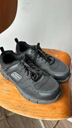 Sketchers schoenen leer/synthetisch zwart mt 44, Zo goed als nieuw, Zwart, Ophalen