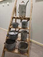 Vintage Grijs Gewolkt Emaille Collectie, Ophalen of Verzenden