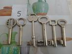 6 sleutels, antiek brocante (adv.5), Antiek en Kunst, Ophalen of Verzenden
