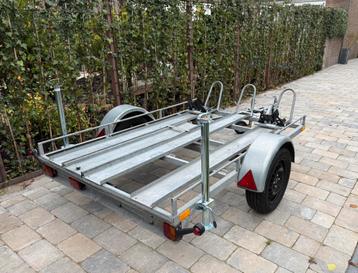 🏍️ Motoraanhanger Te Huur – 2 Grote Motoren, 220x150 cm ✅ beschikbaar voor biedingen