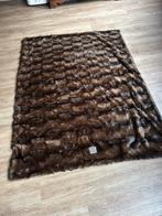 Luxe plaid riviera maison fur look, Huis en Inrichting, Stoffering | Tapijten en Kleden, 100 tot 150 cm, Bruin, Ophalen of Verzenden
