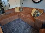 Hoekbank cognac kleur, Huis en Inrichting, Ophalen, Zo goed als nieuw, Stof