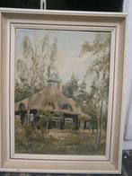 BUNGALOW   (theehuis) in het Bos, schilderij vanJ. Maat, Ophalen of Verzenden