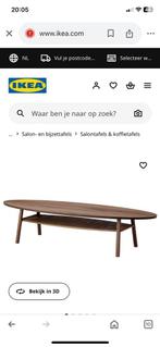 Mooie IKEA salontafel van walnoot fineer zie de IKEA Side, Ophalen of Verzenden, Zo goed als nieuw, Rechthoekig, 50 tot 100 cm