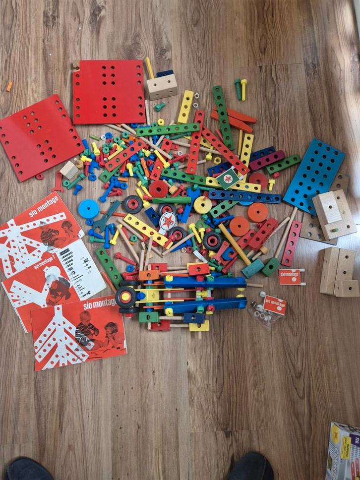 Vintage SIO Montage Constructie Speelgoed, Kinderen en Baby's, Speelgoed | Bouwstenen, Gebruikt, Overige merken, Ophalen of Verzenden