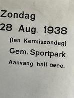 Pamflet Motorraces 28 augustus 1938  Alkmaar, Motoren, Ophalen of Verzenden, Overige merken