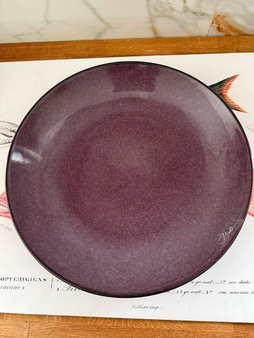 Grote keramiek schaal Deens design Bitz 40 cm paars, Huis en Inrichting, Keuken | Servies, Zo goed als nieuw, Schaal of Schalen