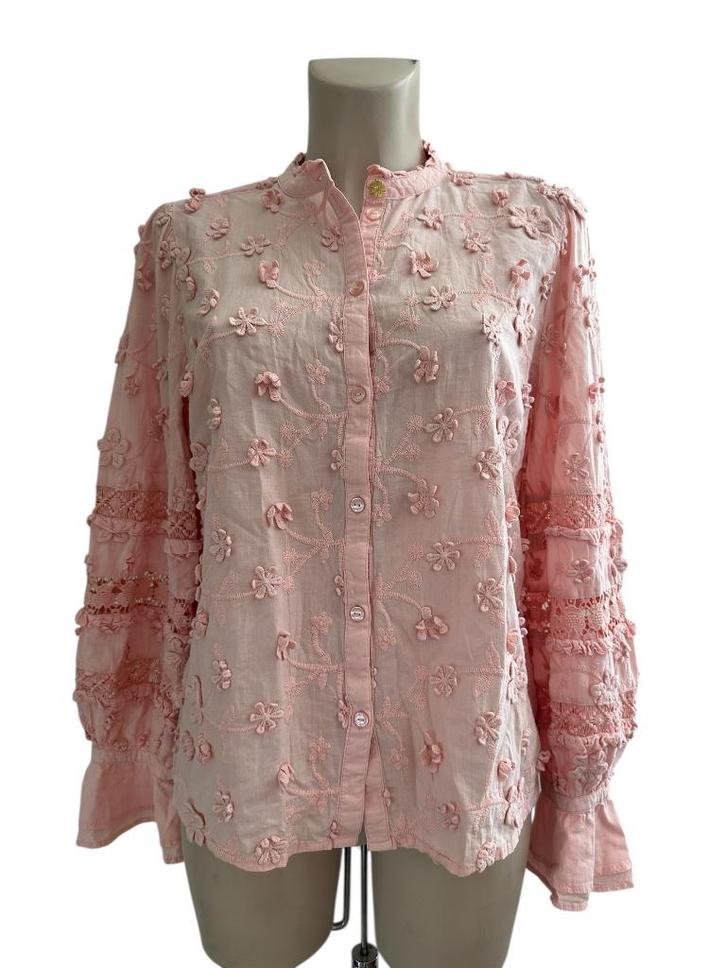 Fabienne Chapot blouse M, Kleding | Dames, Blouses en Tunieken, Zo goed als nieuw, Maat 38/40 (M), Roze, Ophalen of Verzenden