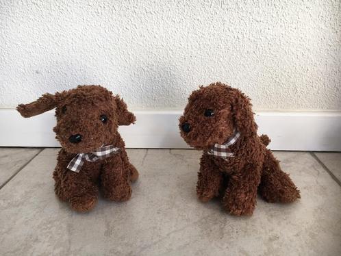 knuffel hond teddy stof rijst gevuld H12xB11xD7 Eddy Toys 2x, Kinderen en Baby's, Speelgoed | Knuffels en Pluche, Zo goed als nieuw