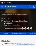2 kaartjes Volbeat platinum zitplaatsen Ziggo 23 september, Tickets en Kaartjes, Concerten | Pop, Twee personen, September