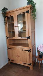 Oisterwijk Buffetkast - Eikenhout met Glas, Met deur(en), Ophalen of Verzenden, 150 tot 200 cm, 25 tot 50 cm