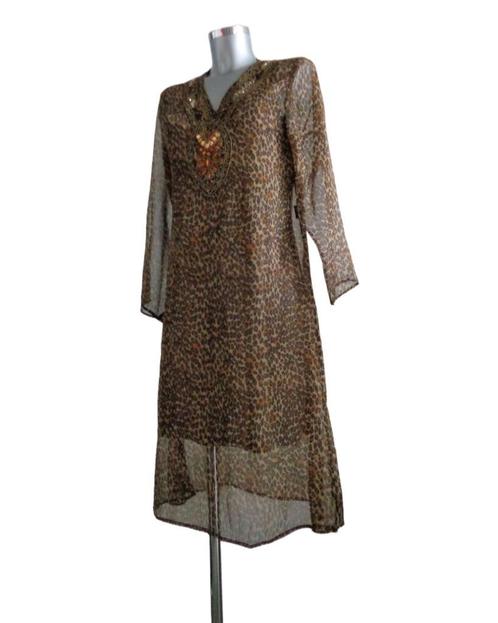 Miss JUNE Ibiza chic tuniek jurk, viscose, Nieuw, Kleding | Dames, Jurken, Nieuw, Maat 38/40 (M), Bruin, Onder de knie, Verzenden